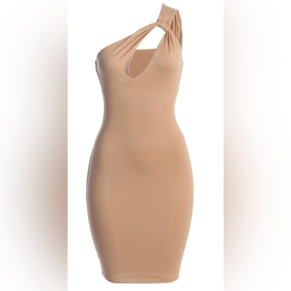 NWT • JLUXLABEL • Frappe Joanna Keyhole Dress • Large • Mini Length Hem